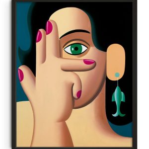 Woman with a fish earring